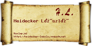 Heidecker László névjegykártya