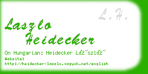 laszlo heidecker business card